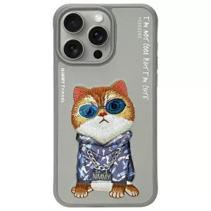 Nimmy Glasses Cool Cat tok iPhone 15 Pro - szürke