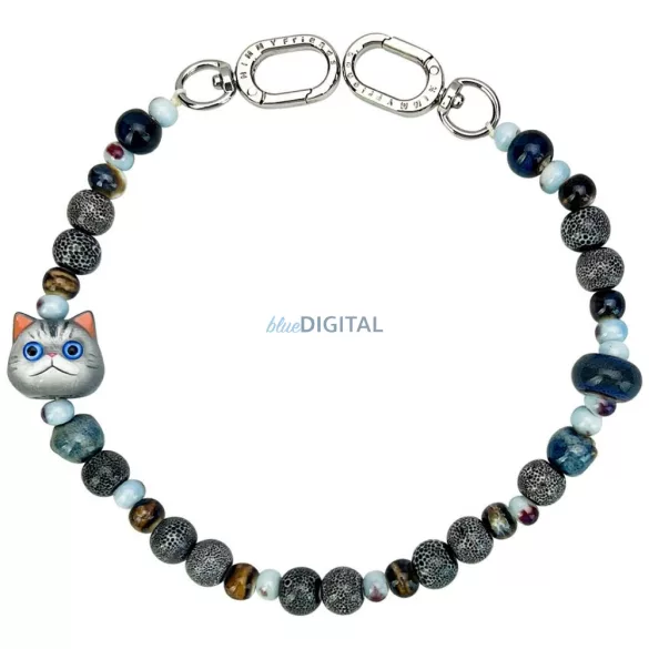 Táska-dísz, kézpánt: Nimmy New Big Eye Cute Pets 2.0, szürke