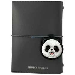   Nimmy New Big Eyed Cute Pets 2.0 Panda jegyzetfüzet + toll szett - fekete