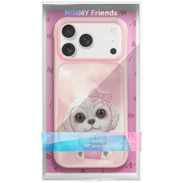Nimmy Big Eyed Pet 2.0 Dog tok iPhone 17 - rózsaszín