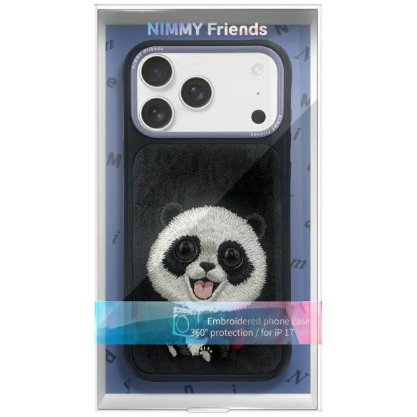 Nimmy Big Eyed Pet 2.0 Panda tok iPhone 17 - fekete