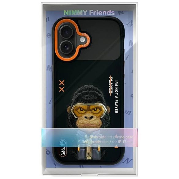 Nimmy Cool&Cute 2.0 Gorilla tok iPhone 17-hez fekete