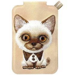   Nimmy New Big Eyed Cute Pets 2.0 Cat mágneses telefon pénztárca-állvány - barna