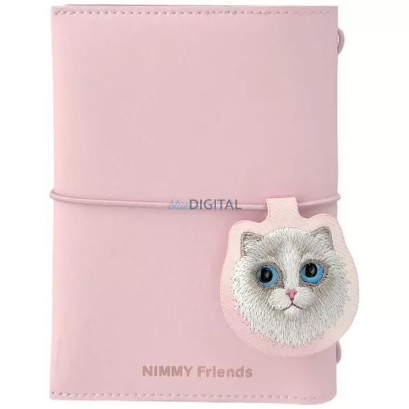 Nimmy New Big Eyed Cute Pets 2.0 Cat jegyzetfüzet + toll szett - rózsaszín