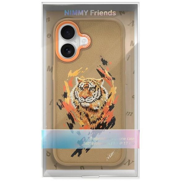 Nimmy Tiger MagSafe tok iPhone 17-hez világosbarna színben