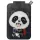 Nimmy New Big Eyed Cute Pets 2.0 Panda mágneses telefon pénztárca-állvány - fekete