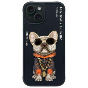 Nimmy Glasses Cool Dog tok iPhone 15 - fekete