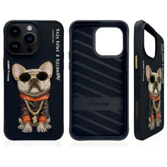 Nimmy Glasses Cool Dog tok iPhone 15 Pro - fekete