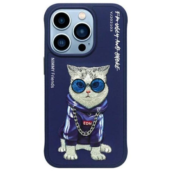 Nimmy Glasses Cool Cat tok iPhone 15 Pro - kék
