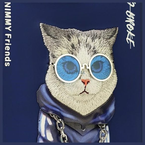 Nimmy Glasses Cool Cat tok iPhone 15 Pro - kék