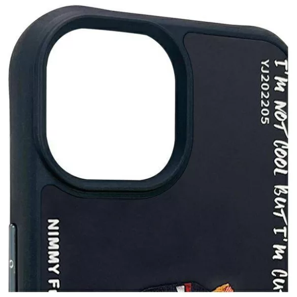 Nimmy Glasses Cool Cat tok iPhone 15 - fekete