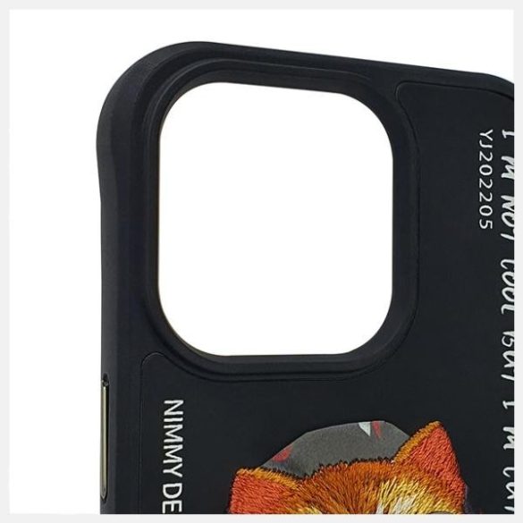 Nimmy Glasses Cool Cat tok iPhone 15 Pro - fekete
