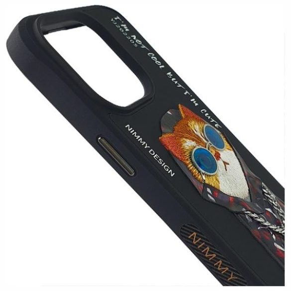 Nimmy Glasses Cool Cat tok iPhone 15 Pro - fekete