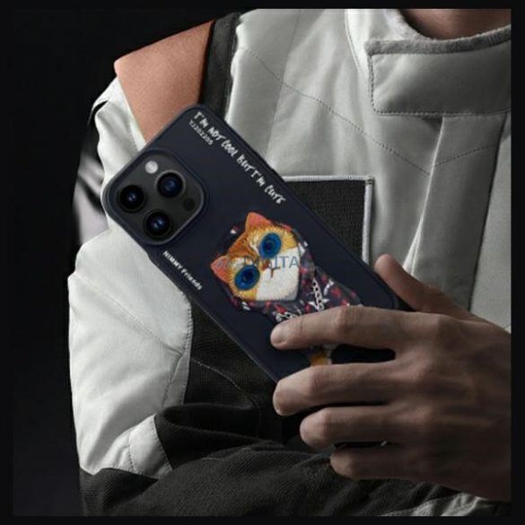 Nimmy Glasses Cool Cat tok iPhone 15 Pro - fekete