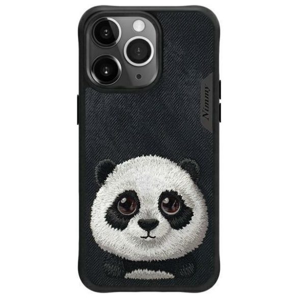 Nimmy Big Eyed Pet 2.0 Panda tok iPhone 15 Pro - fekete