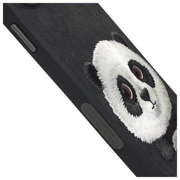 Nimmy Big Eyed Pet 2.0 Panda tok iPhone 15 Pro - fekete