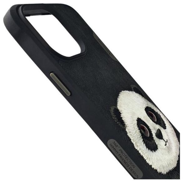 Nimmy Big Eyed Pet 2.0 Panda tok iPhone 15 Pro Max - fekete