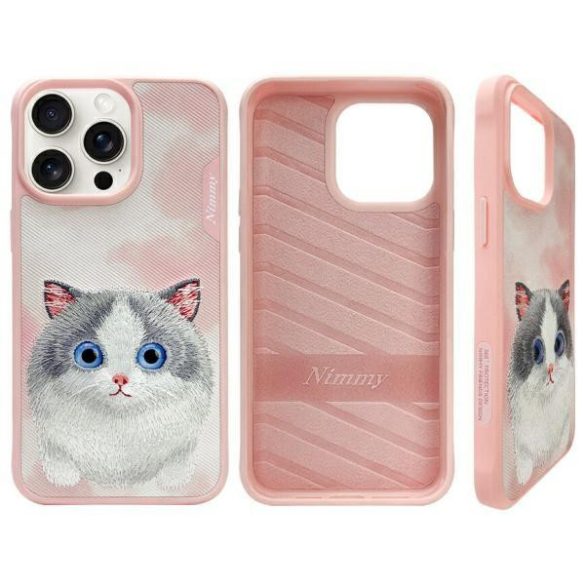 Nimmy Big Eyed Pet 2.0 Cat tok iPhone 15 Pro - rózsaszín