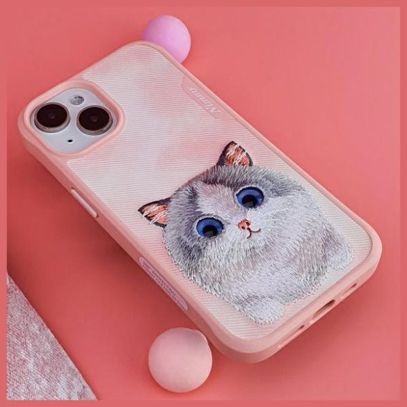 Nimmy Big Eyed Pet 2.0 Cat tok iPhone 15 Pro - rózsaszín
