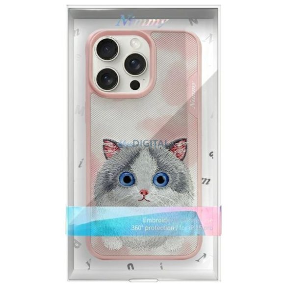 Nimmy Big Eyed Pet 2.0 Cat tok iPhone 15 Pro - rózsaszín