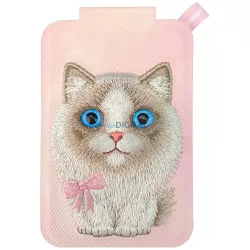   Nimmy New Big Eyed Cute Pets 2.0 Cat mágneses telefon pénztárca-állvány - rózsaszín
