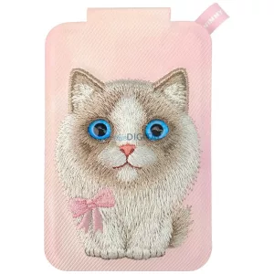 Nimmy New Big Eyed Cute Pets 2.0 Cat mágneses telefon pénztárca-állvány - rózsaszín