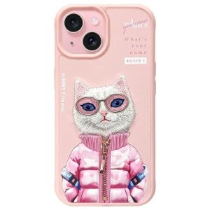 Nimmy Cool&Cute 2.0 Cat tok iPhone 15 - rózsaszín