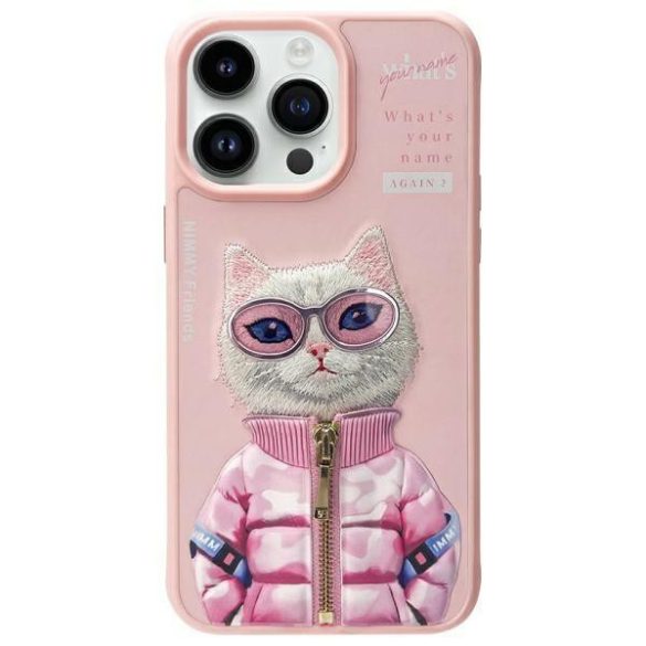 Nimmy Cool&Cute 2.0 Cat tok iPhone 15 Pro - rózsaszín