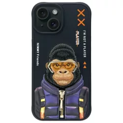 Nimmy Cool&Cute 2.0 Monkey tok iPhone 15 - fekete