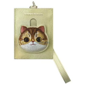 Nimmy kártyatartós, khaki színű, Big Eyed Pet 2.0 macska