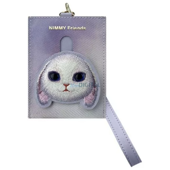 Nimmy kártyatartós, lila  Big Eyed Pet 2.0 Nyuszi