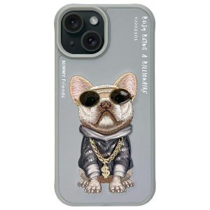 Nimmy Glasses Cool Dog tok iPhone 15 - szürke