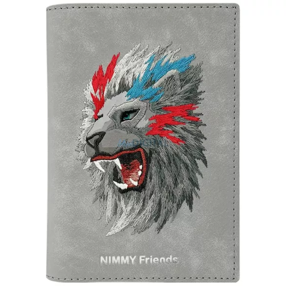 Útlevéltartó Nimmy pénztárcával Raptor    Oroszlánszürke