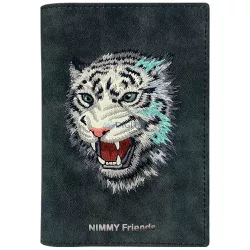   Útlevéltartó Nimmy pénztárcával Raptor    Tigris szürke