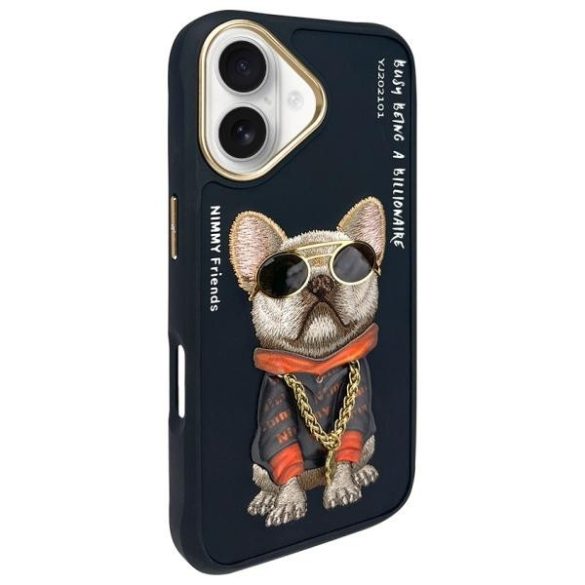 Nimmy Glasses Cool Dog tok iPhone 16 - fekete
