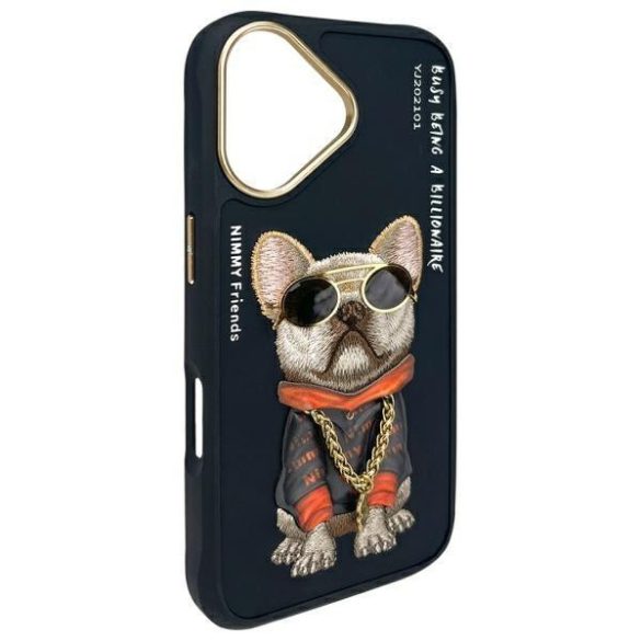 Nimmy Glasses Cool Dog tok iPhone 16 - fekete