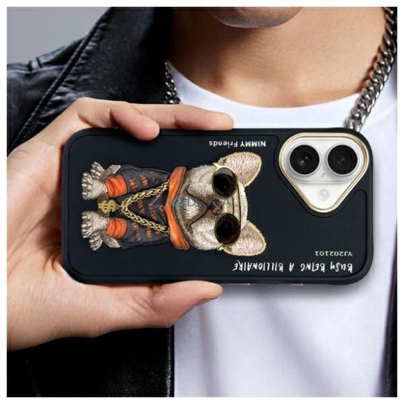 Nimmy Glasses Cool Dog tok iPhone 16 - fekete