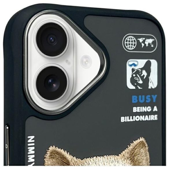 Nimmy Cool&Cute 2.0 Dog tok iPhone 16 - fekete