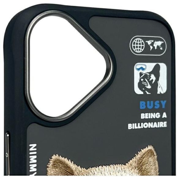 Nimmy Cool&Cute 2.0 Dog tok iPhone 16 - fekete