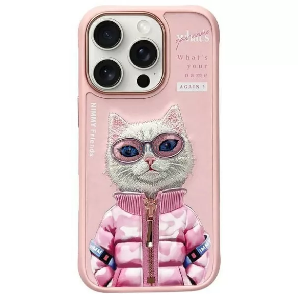 Nimmy Cool&Cute 2.0 Cat tok iPhone 16 Pro - rózsaszín
