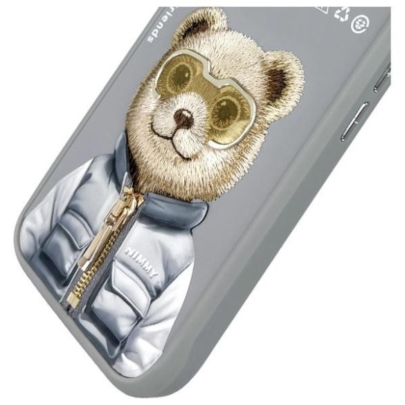 Nimmy Cool&Cute 2.0 Bear tok iPhone 16 - szürke