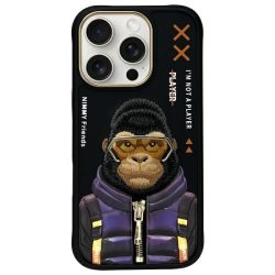 Nimmy Cool&Cute 2.0 Monkey tok iPhone 16 Pro - fekete