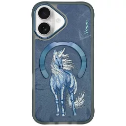 Nimmy mágneses Fantasy Animal MagSafe tok iPhone 16, kék