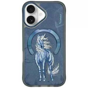 Nimmy mágneses Fantasy Animal MagSafe tok iPhone 16, kék
