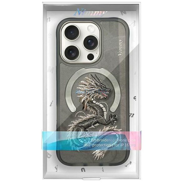 Nimmy Dragon MagSafe-kompatibilis tok iPhone 16 Pro - szürke