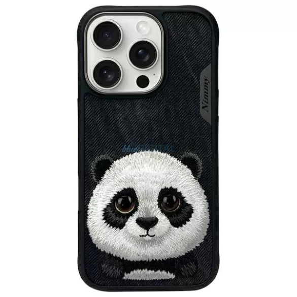 Nimmy Big Eyed Pet 2.0 Panda tok iPhone 16 Pro - fekete