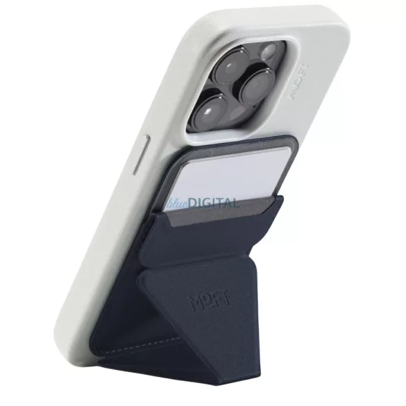 Moft Movas Snap-On MagSafe mágneses pénztárca és telefonállvány - sötétkék