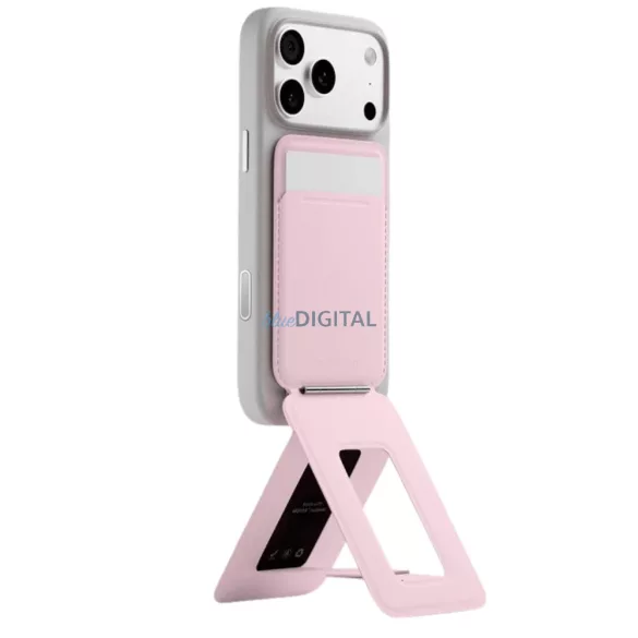 Moft Movas Tripod MagSafe mágneses telefonállvány pénztárcával - rózsaszín