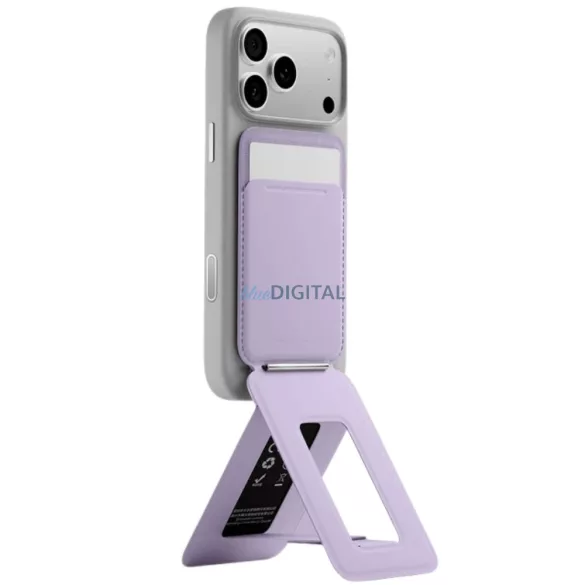 Moft Movas Tripod MagSafe mágneses telefonállvány pénztárcával - lila
