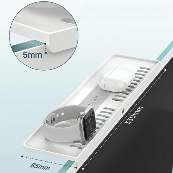 SODI 312 polc monitorhoz - fehér